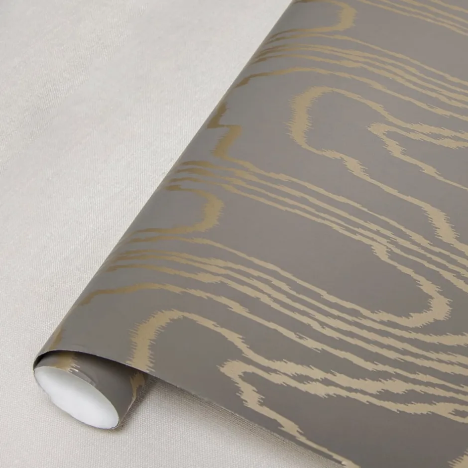 Wallcoverings<Kelly Wearstler agate wallpaper - taupe gold TAUPEGOLD