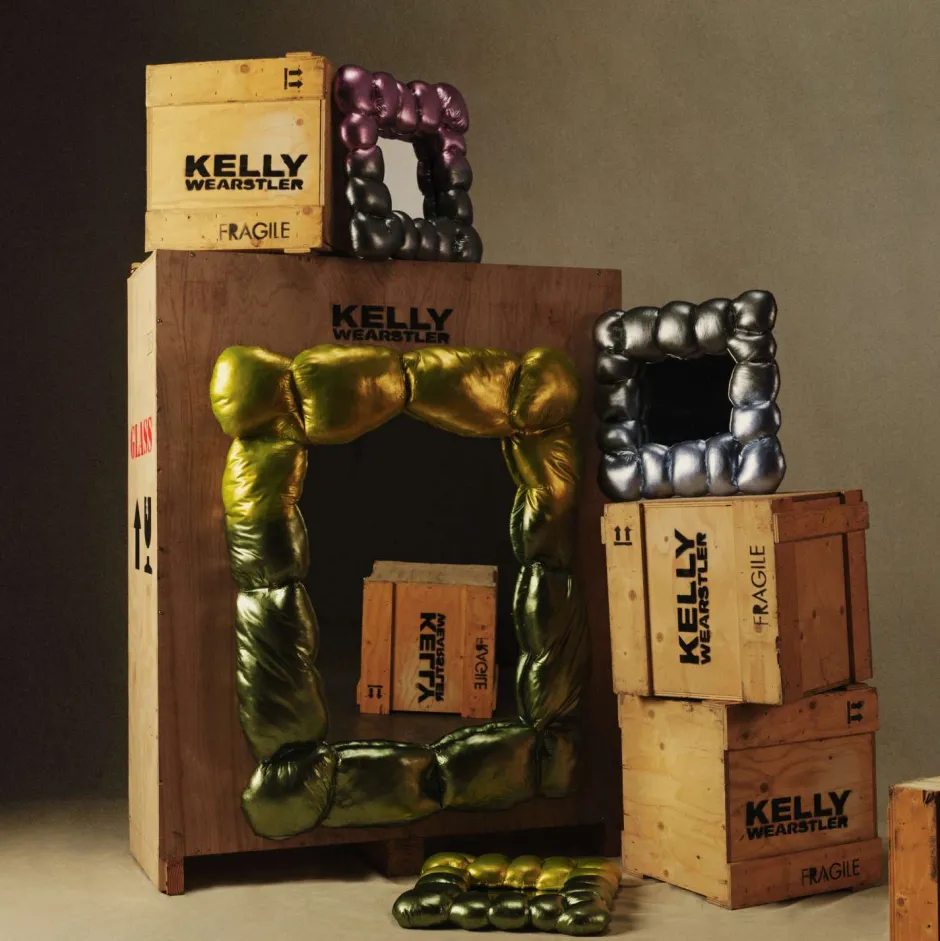 Mirrors<Kelly Wearstler amelia briggs ombre mirror - small METALLICNICKELROSE