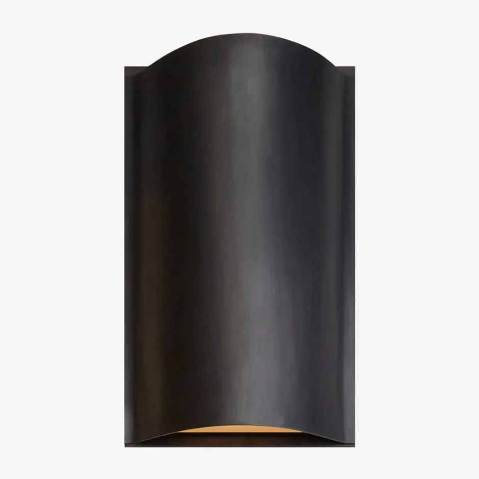 Wall|Outdoor<Kelly Wearstler avant small curve sconce - bronze BRONZE&FROSTEDGLASS