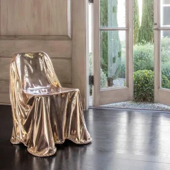 Lounge Chairs<Kelly Wearstler calia bronze draped chair BRASS