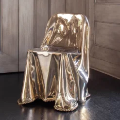 Lounge Chairs<Kelly Wearstler calia bronze draped chair BRASS