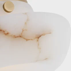 Flush Mounts<Kelly Wearstler cappello 6" flush mount ALABASTERANDANTIQUE-BURNISHEDBRASS