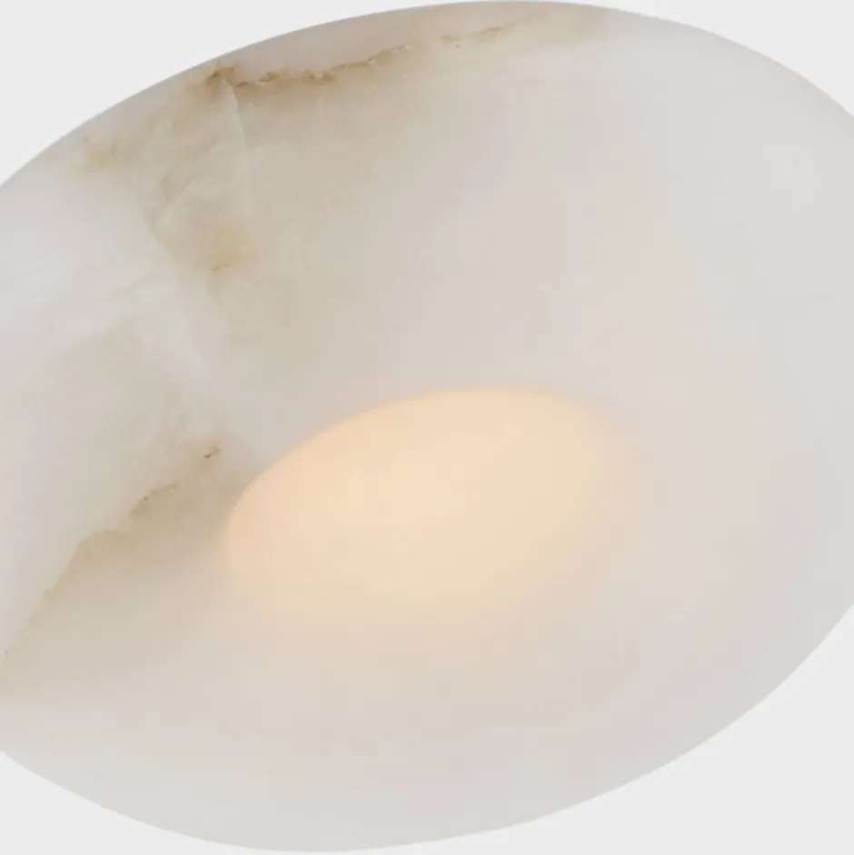 Flush Mounts<Kelly Wearstler cappello 10" flush mount ALABASTERANDANTIQUE-BURNISHEDBRASS