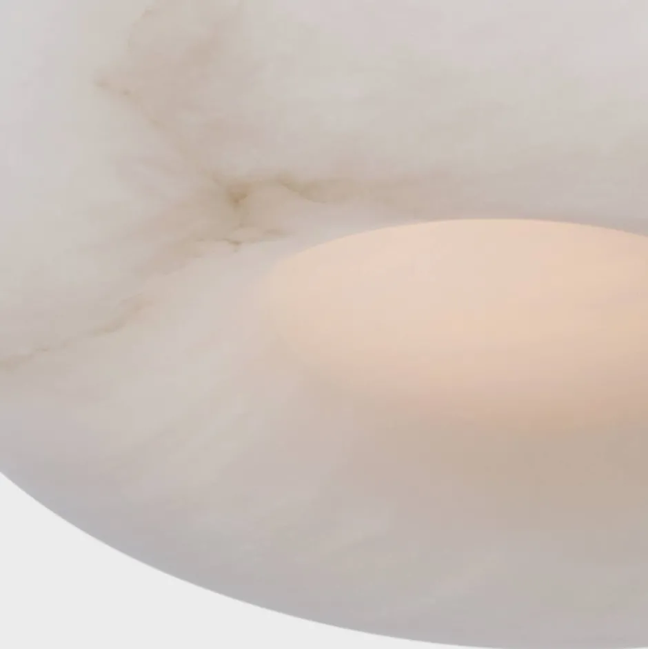 Flush Mounts<Kelly Wearstler cappello 10" flush mount ALABASTERANDANTIQUE-BURNISHEDBRASS