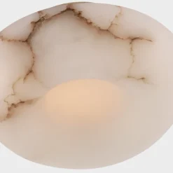 Flush Mounts<Kelly Wearstler cappello 6" flush mount ALABASTERANDANTIQUE-BURNISHEDBRASS