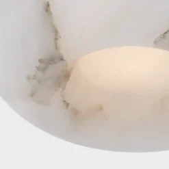 Flush Mounts<Kelly Wearstler cappello 6" flush mount ALABASTERANDANTIQUE-BURNISHEDBRASS