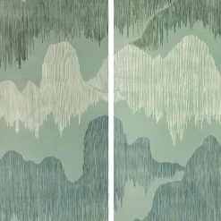Wallcoverings<Kelly Wearstler cascadia wallpaper TEAL