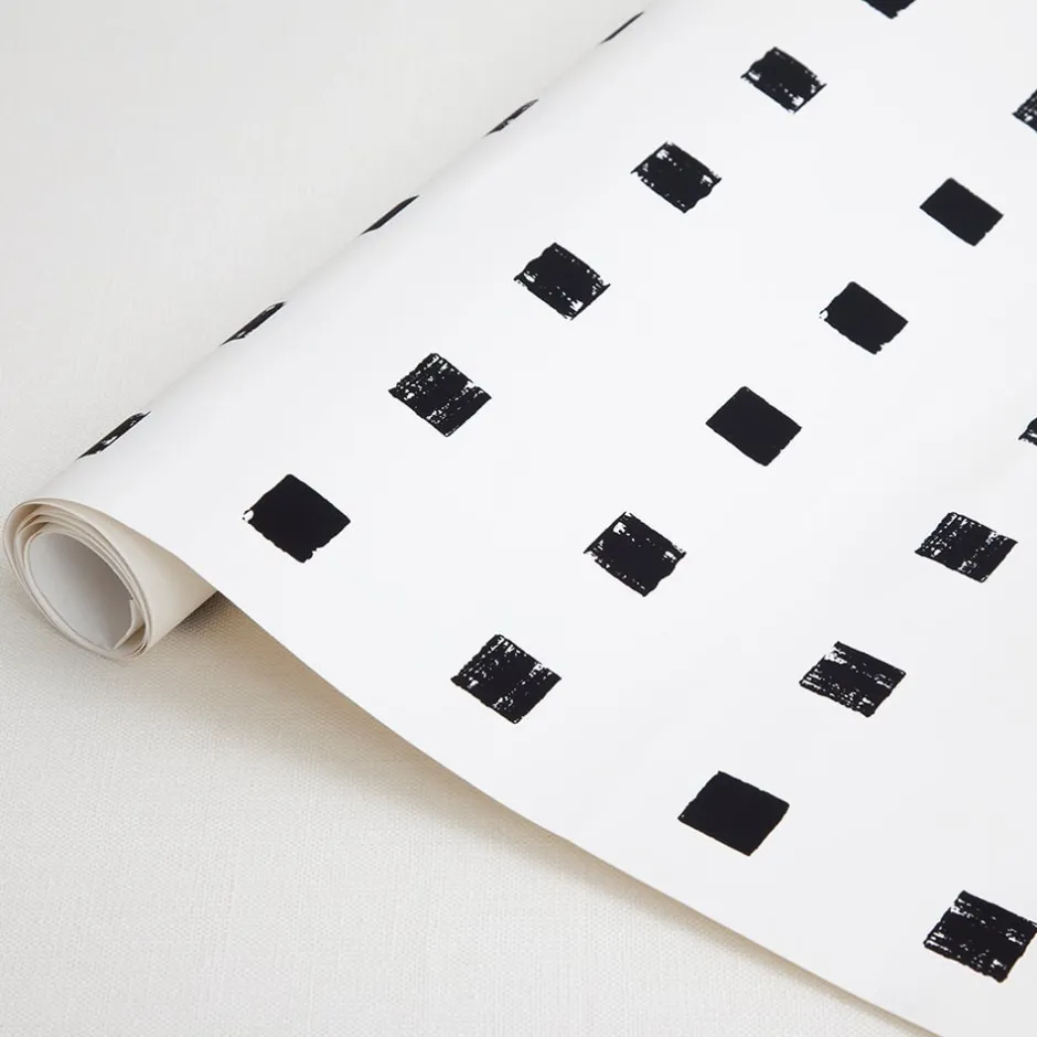 Wallcoverings<Kelly Wearstler chalet wallpaper - ivory black IVORYBLACK