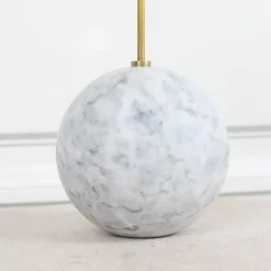 Table<Kelly Wearstler cleo accent lamp BRASSW/WHITEGLASS