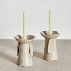 Objects<Kelly Wearstler coupe candle holders FROSTEDFLAX