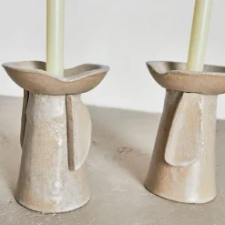 Objects<Kelly Wearstler coupe candle holders FROSTEDFLAX