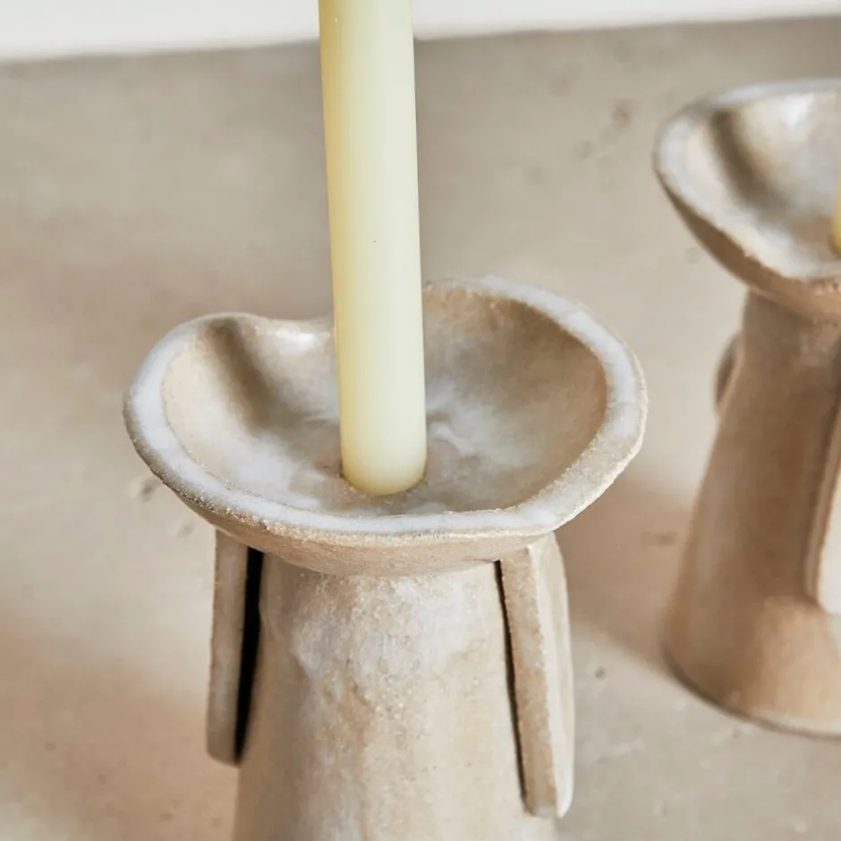 Objects<Kelly Wearstler coupe candle holders FROSTEDFLAX