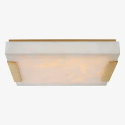 Flush Mounts<Kelly Wearstler covet large flush mount ANTIQUEBURNISHEDBRASSW/ALABASTER