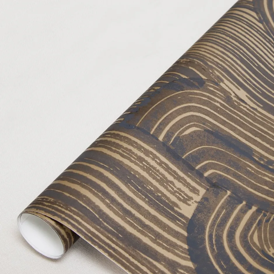 Wallcoverings<Kelly Wearstler crescent wallpaper - ebony gold EBONYGOLD