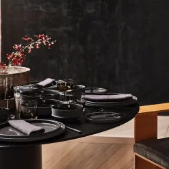 Dune Collection|Dinnerware<Kelly Wearstler dune 8.25" high plate, set of 4 SLATE