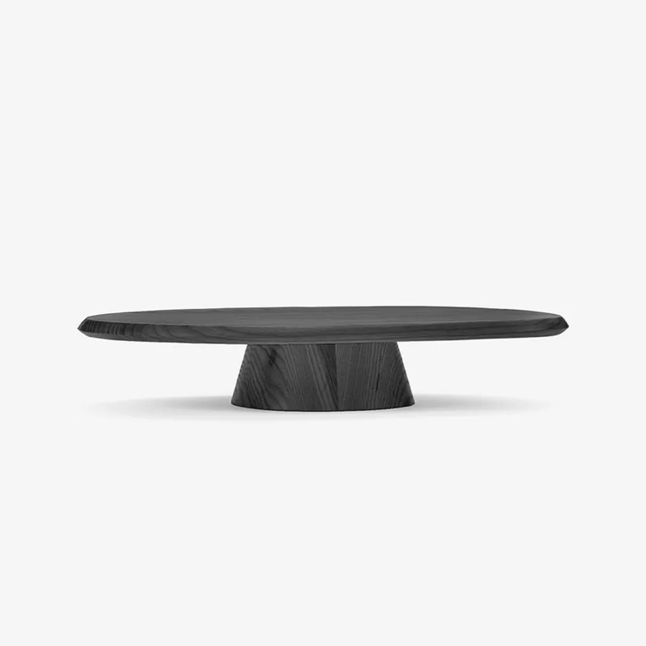 Dune Collection|Serveware<Kelly Wearstler dune cake stand - low EBONIZED