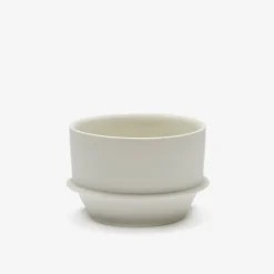 Dune Collection|Drinkware<Kelly Wearstler dune coffee cup & saucer, set of 4 ALABASTER