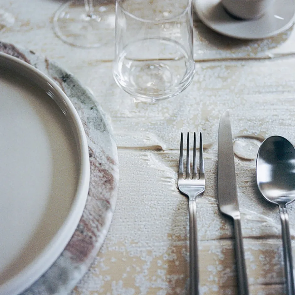 Entertaining<Kelly Wearstler dune flatware, 24 pc set STAINLESSSTEEL