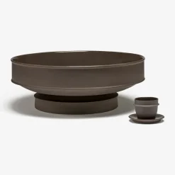 Dune Collection|Dinnerware<Kelly Wearstler dune high bowl SLATE