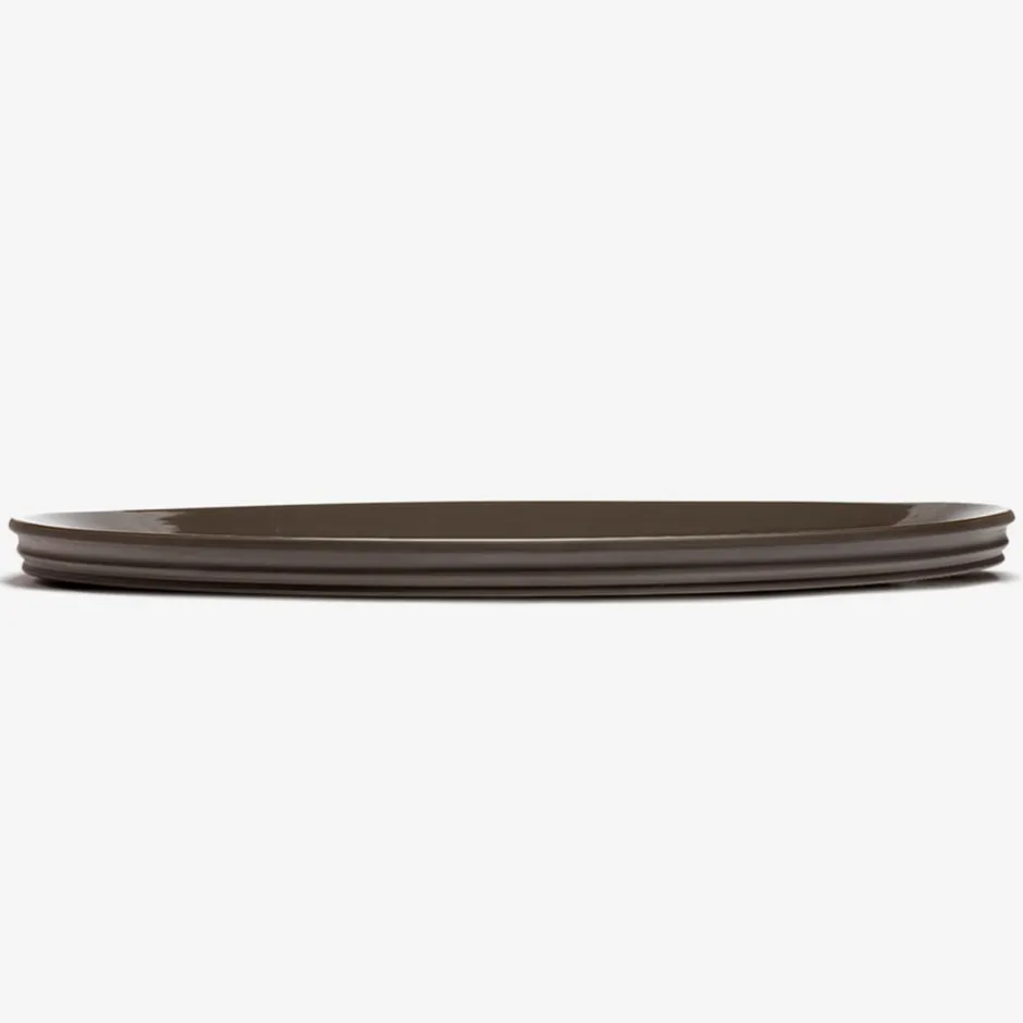 Dune Collection|Serveware<Kelly Wearstler dune oval serving dish SLATE