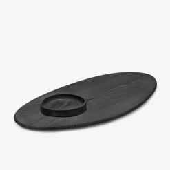 Dune Collection|Serveware<Kelly Wearstler dune tray set, low EBONIZED