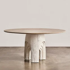 Dining Tables<Kelly Wearstler echo dining table WHITEGESSOWITHCOULMIERLIMESTONE