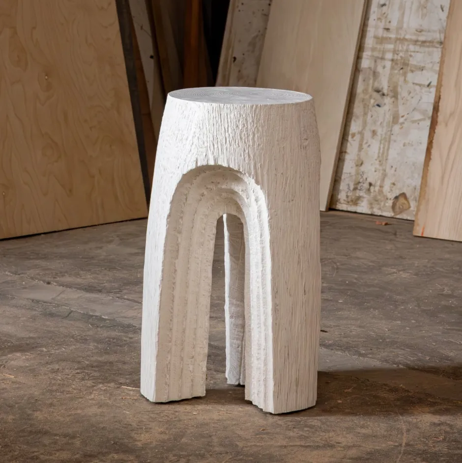Side Tables<Kelly Wearstler echo drink table WHITEGESSO