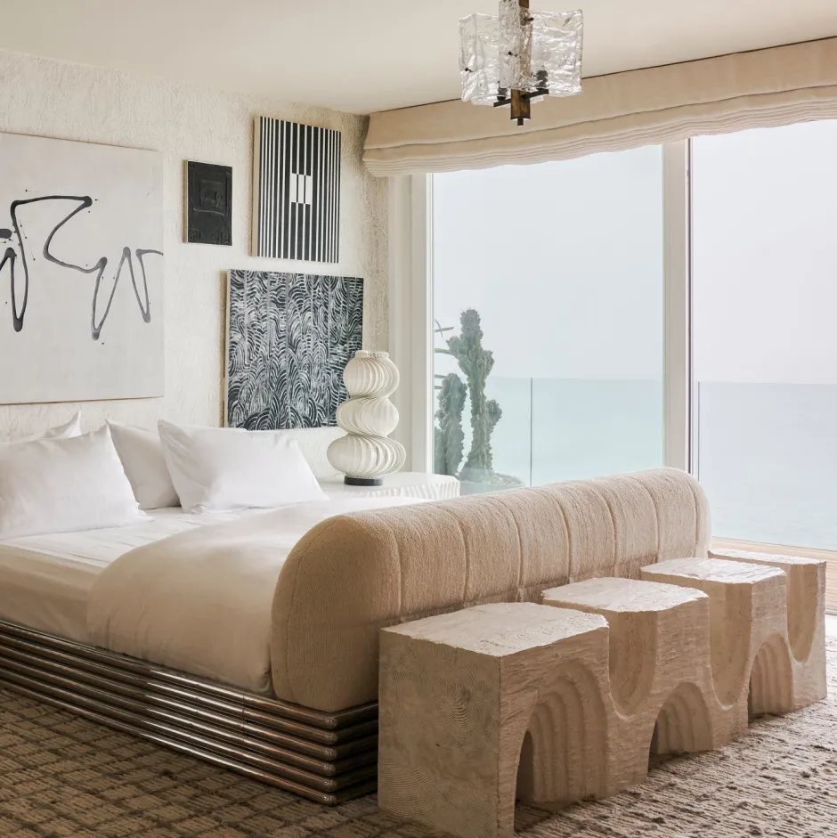 Benches|Benches<Kelly Wearstler echo long bench WHITEGESSO