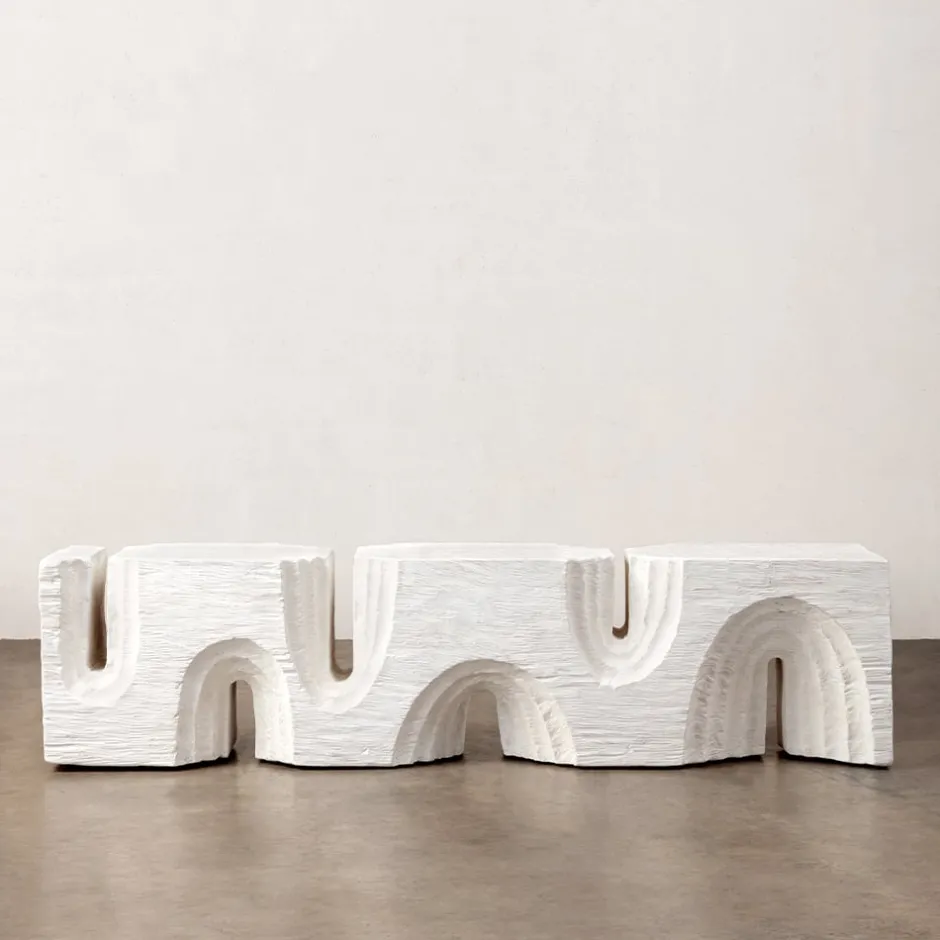 Benches|Benches<Kelly Wearstler echo long bench WHITEGESSO
