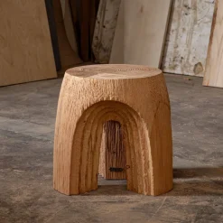 Ottomans & Stools|Side Tables<Kelly Wearstler echo side table NATURALDOUGLASFIR