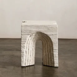 Side Tables<Kelly Wearstler echo stool WHITEGESSO