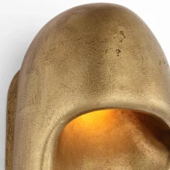 Wall|Outdoor<Kelly Wearstler esculpa 18" elongated wall light MUSEUMBRASS