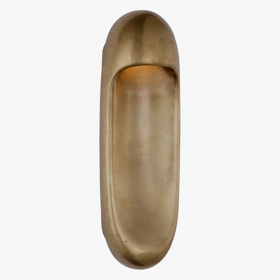 Wall|Outdoor<Kelly Wearstler esculpa 18" elongated wall light MUSEUMBRASS