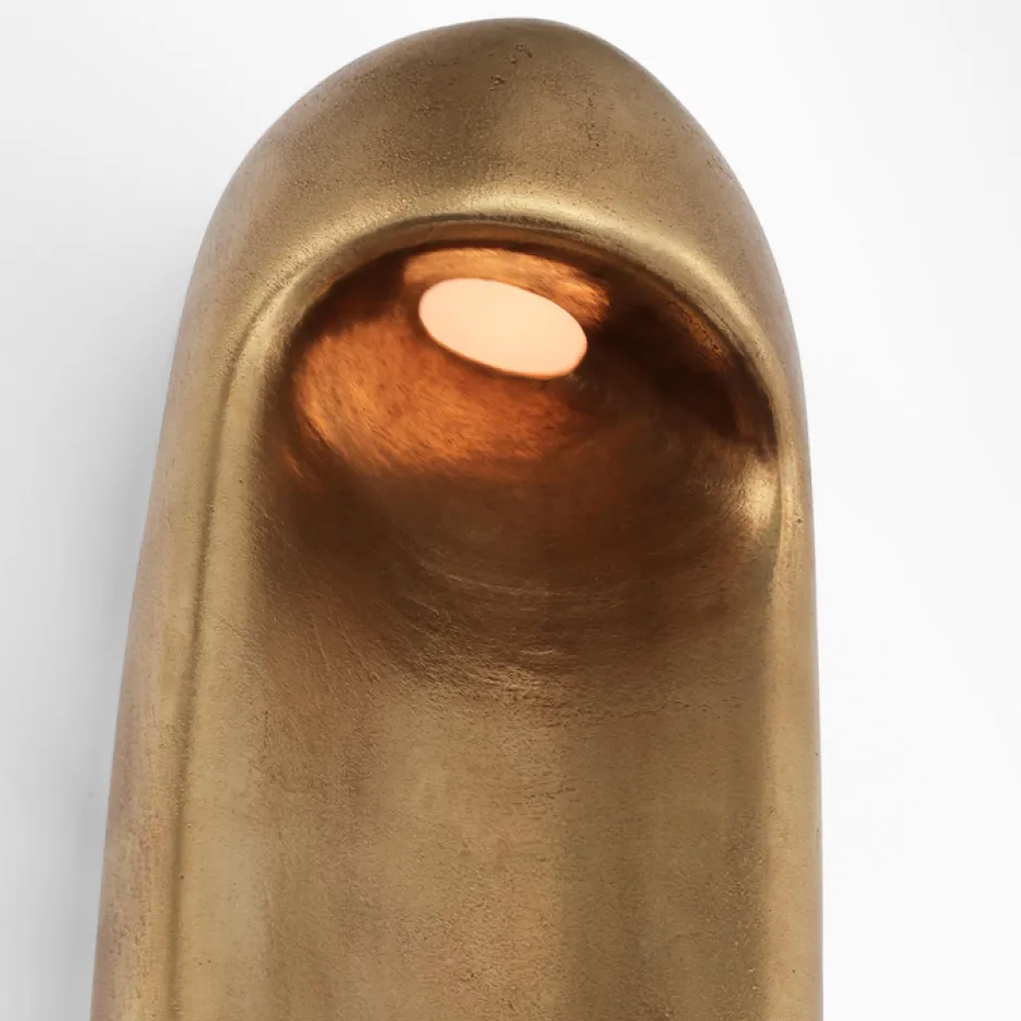 Wall|Outdoor<Kelly Wearstler esculpa 18" elongated wall light MUSEUMBRASS