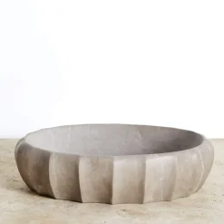 Bowls<Kelly Wearstler fluted oval bowl LIGHTSMOKE