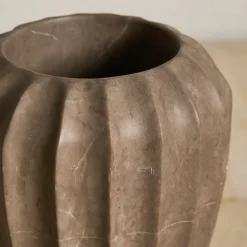 Entertaining|Vases<Kelly Wearstler fluted small vase LIGHTSMOKE