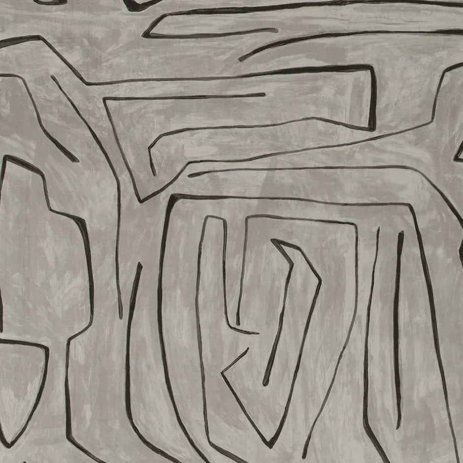 Fabrics<Kelly Wearstler graffito fabric -yard GRAPHITE