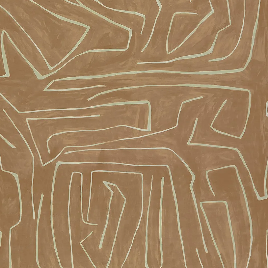 Fabrics<Kelly Wearstler graffito fabric -yard SALMONCREAM