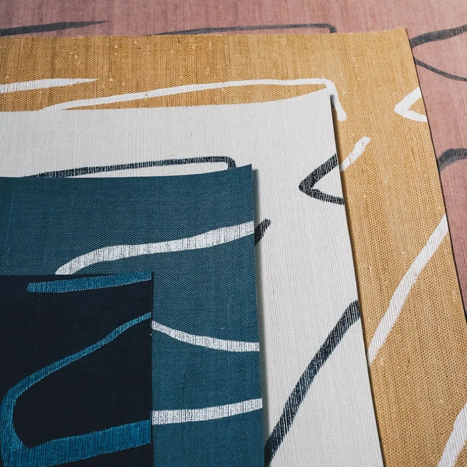 Wallcoverings<Kelly Wearstler graffito ii wallpaper GOLDENROD