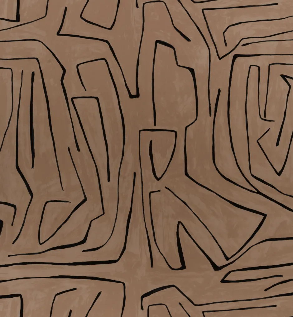 Wallcoverings<Kelly Wearstler graffito wallpaper - sand black SANDBLACK