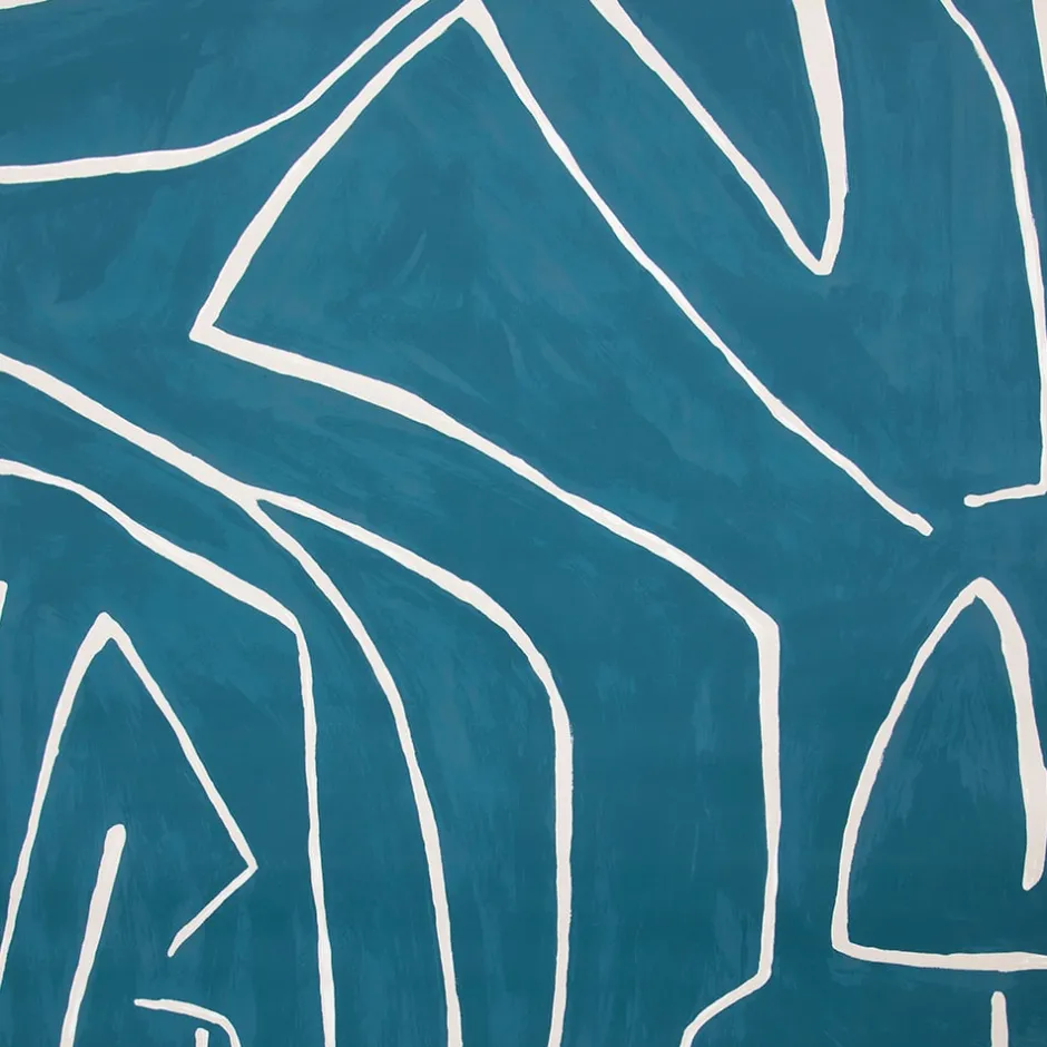 Wallcoverings<Kelly Wearstler graffito wallpaper - teal pearl TEALPEARL