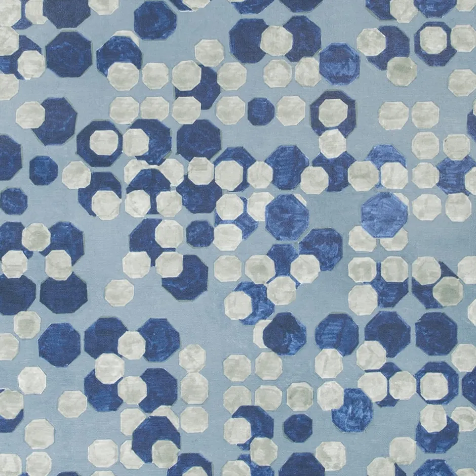 Wallcoverings<Kelly Wearstler hex wallpaper MARINE