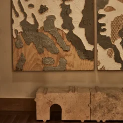 Benches|Consoles & Storage<Kelly Wearstler hume modular stone bench TRAVERTINE