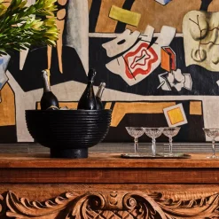 Bowls<Kelly Wearstler laurel champagne bowl ABSOLUTEBLACK