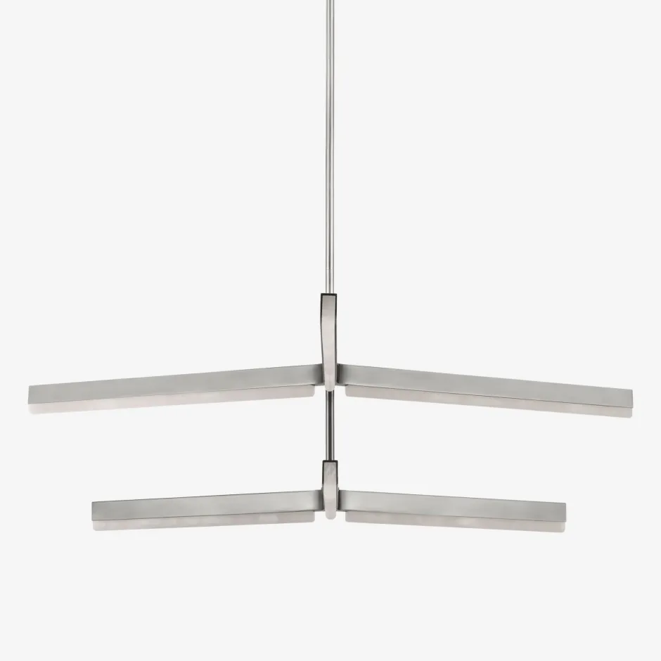 Chandeliers<Kelly Wearstler linea 56" two tier chandelier ANTIQUENICKEL