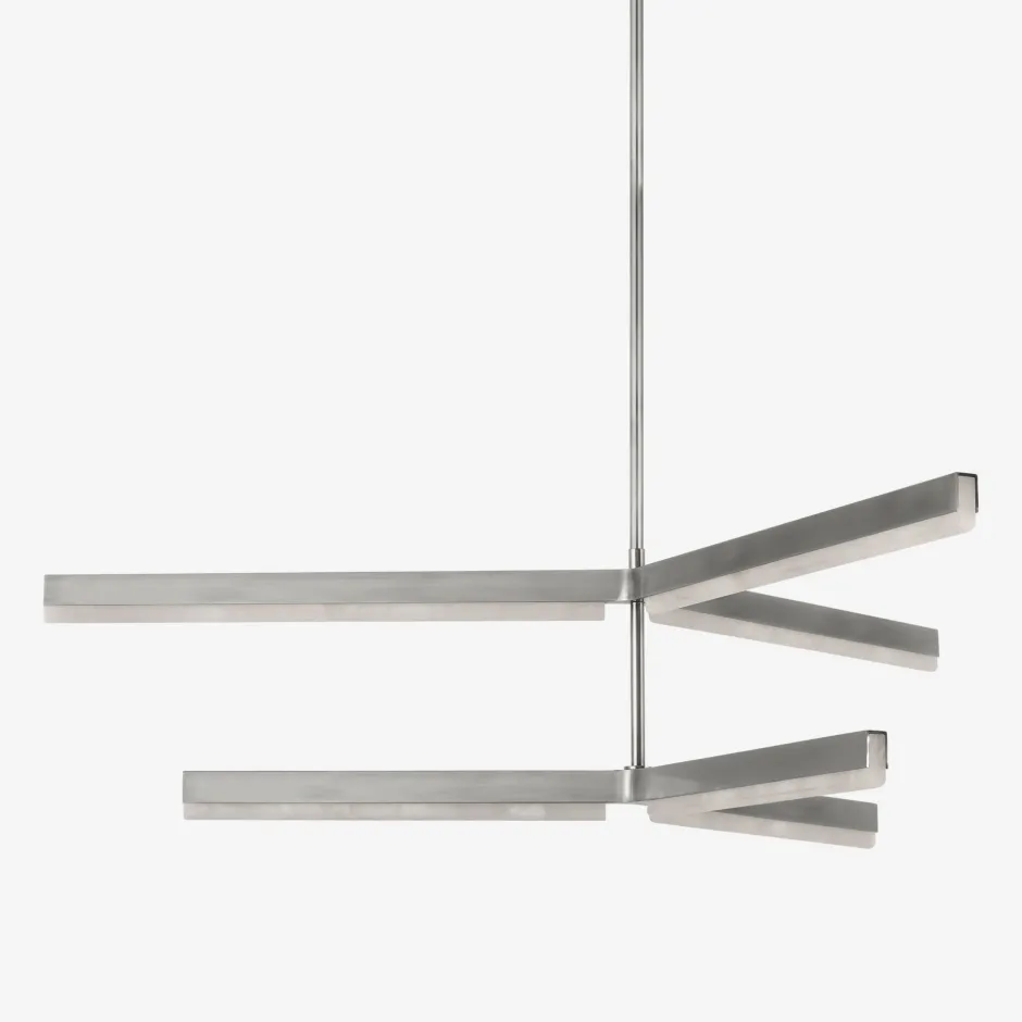 Chandeliers<Kelly Wearstler linea 56" two tier chandelier ANTIQUENICKEL