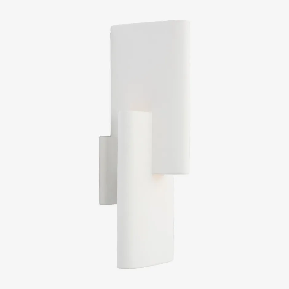 Wall<Kelly Wearstler lotura 16" intersecting sconce MUSEUMWHITE