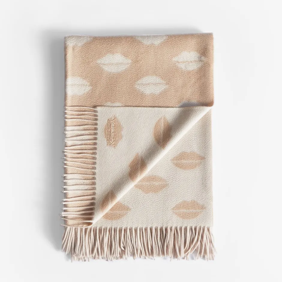 Throws<Kelly Wearstler luxe kisses throw OATMEAL/IVORY