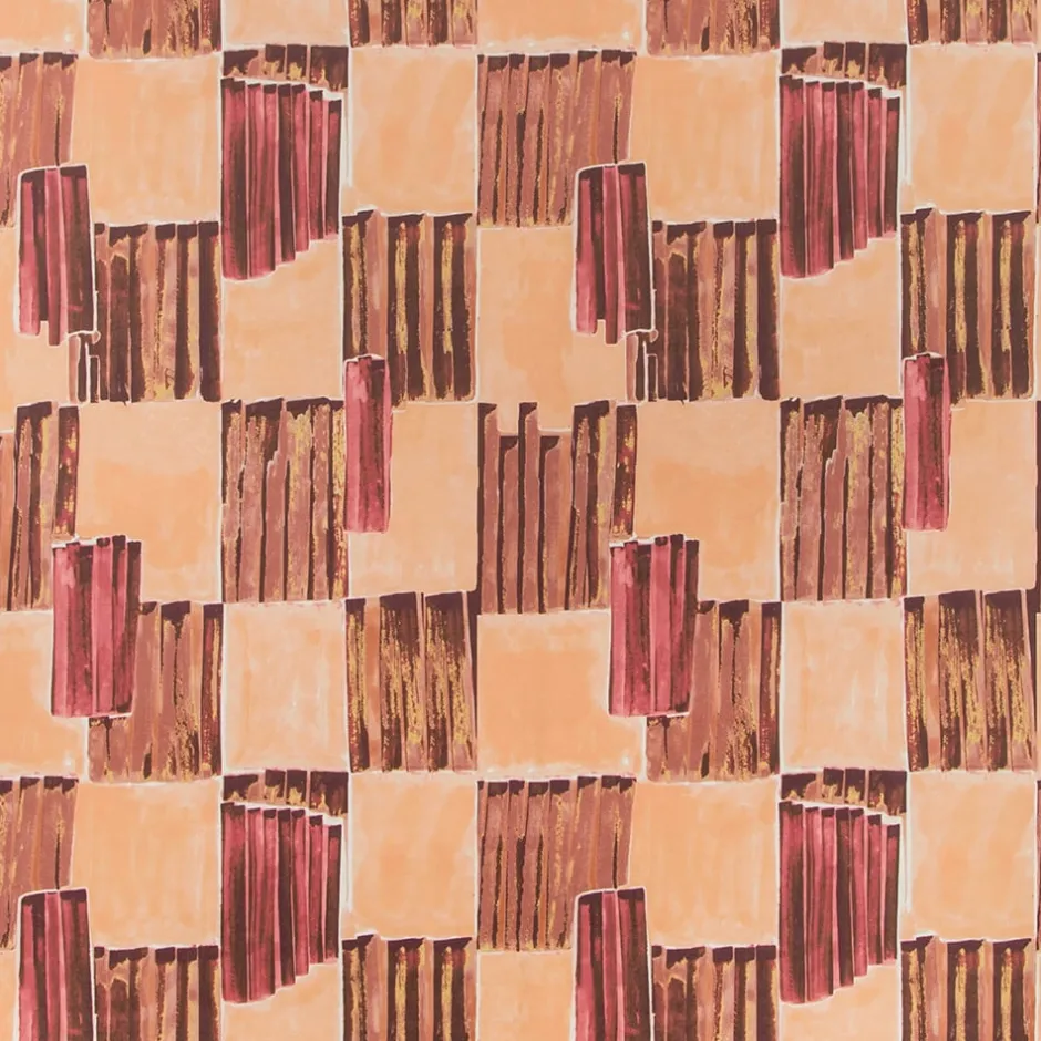 Wallcoverings<Kelly Wearstler lyre wallpaper FIERY