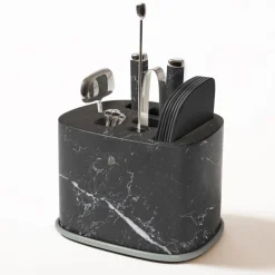 Barware<Kelly Wearstler maris bar accessory set NEROMARQUINA